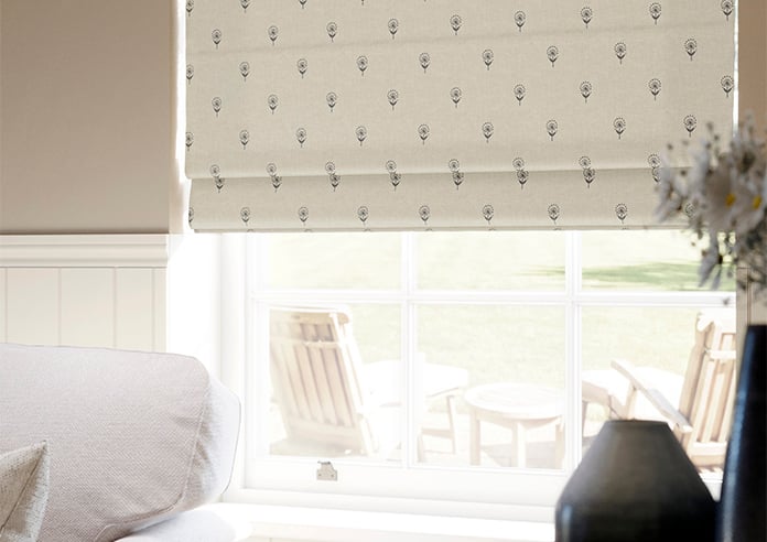 Emily Bond Wild Thyme, Charcoal - Roman Blind - Image 5